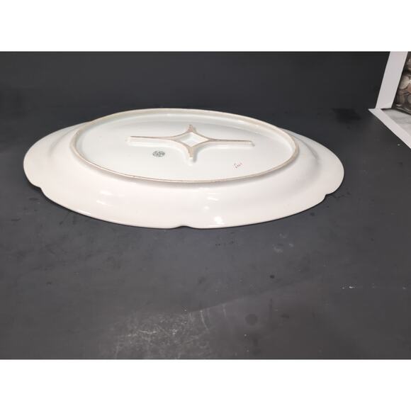 Alice Austria Vintage Platter, Purple Roses Design, 14" Porcelain Dish, Decor - Picture 6 of 10